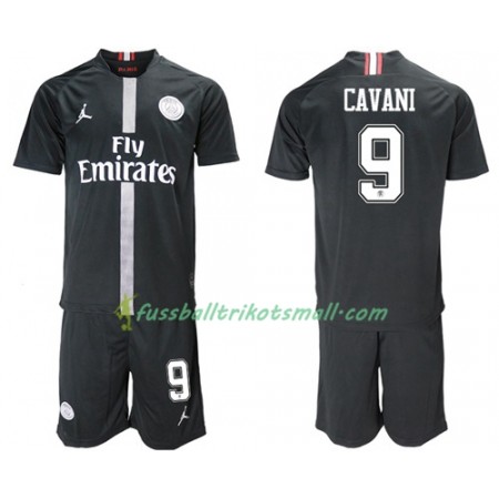 Fußballtrikots Paris Saint Germain Cavani 9 Jodan Schwarz Kinder 2018-2019 Kurzarm Ausweichtrikot kaufen